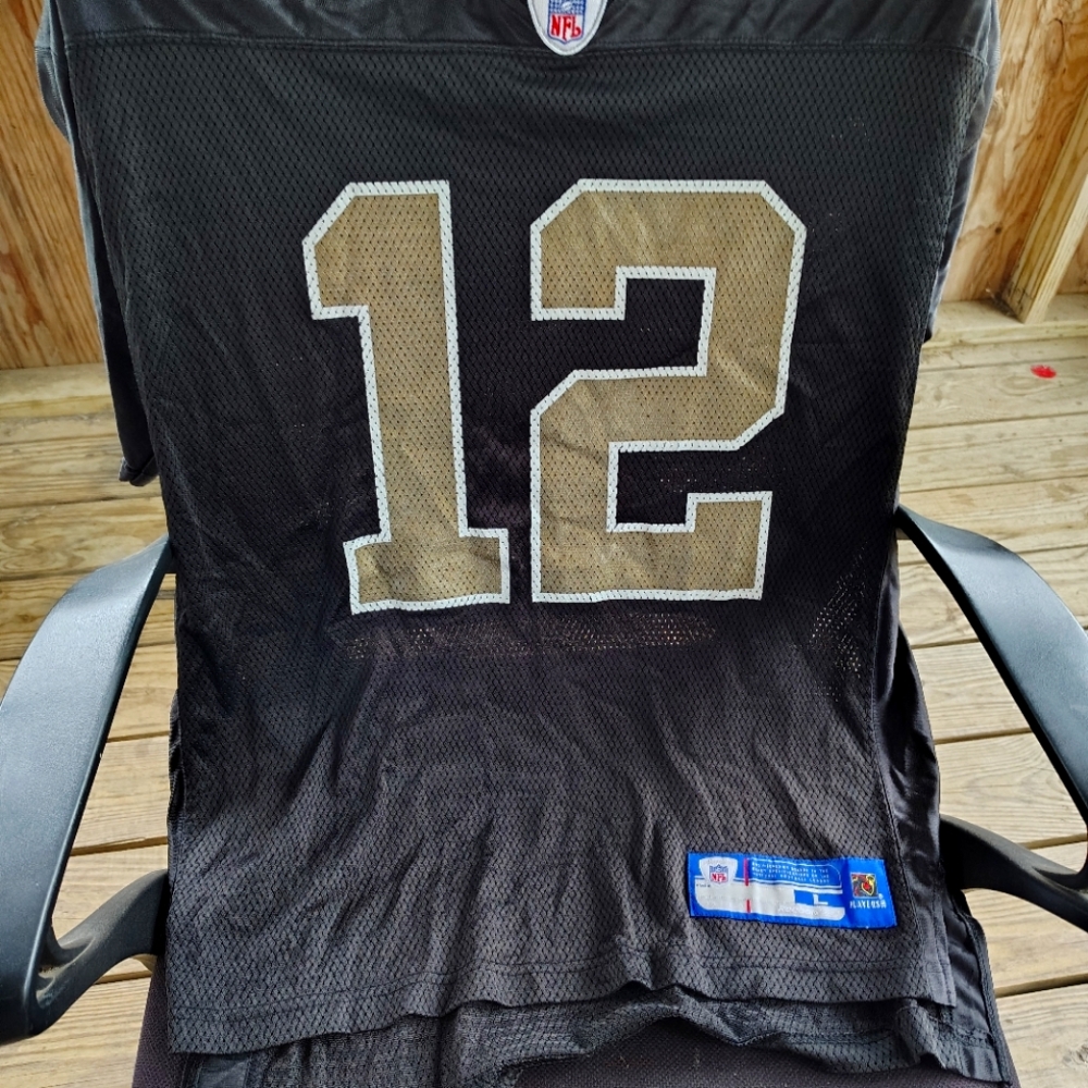 NFL Black Jersey with Gold Number 12